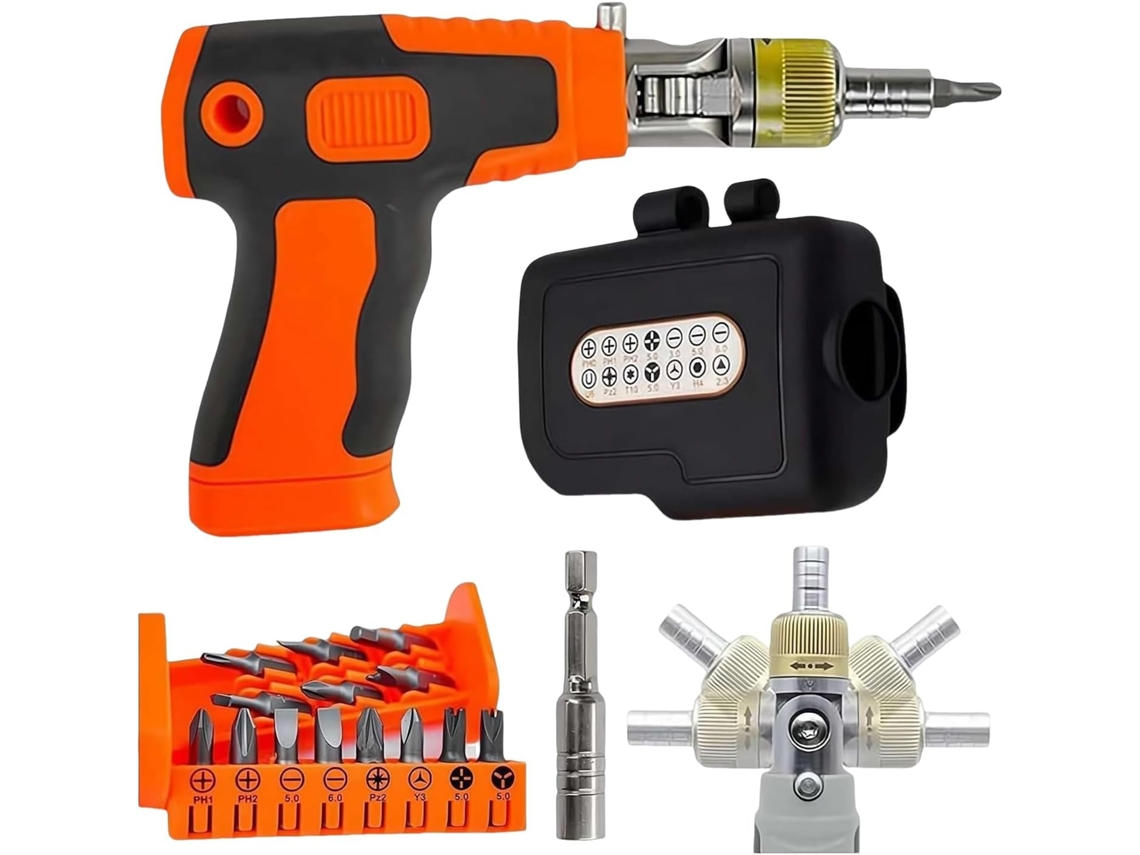 Chave De Fenda Ergonômica Com Catraca Magnética Para Eletrodomésticos.
