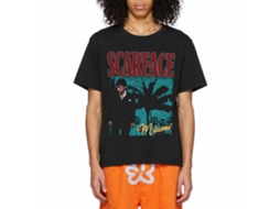 Rockinstone Scarface Movie Palms Miami Black Adult T-shirt Size:s