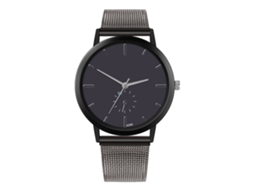 Reloj De Pulsera Analógico De Cuarzo Con Correa De Malla Zhoulianfa Moda Casual (gunmetal)