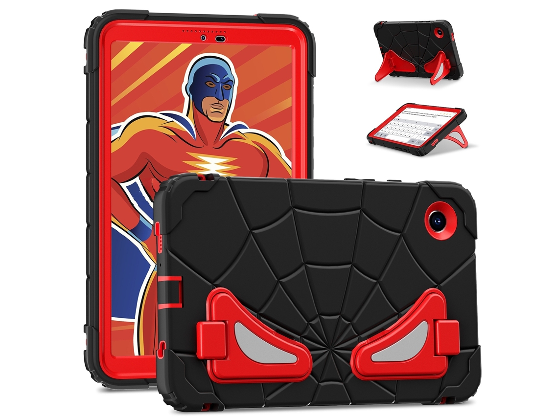 Capa Protetora Para Tablet Ipad 10,2 Polegadas 9ª, 8ª E 7ª Geração, Suporte Compartimento Para Caneta Vermelho - Elysve