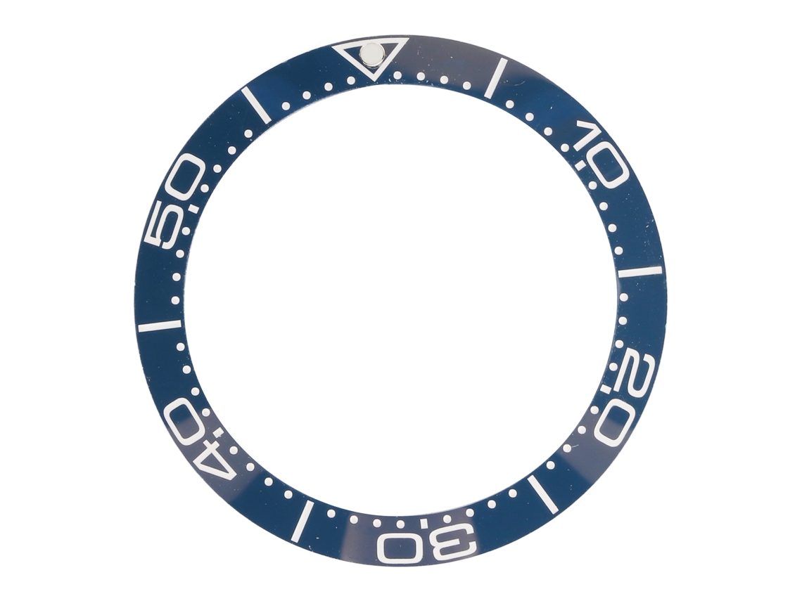 Inlay de Bezel de Relógio Cerâmico 38mm Peça de Substituição Acessório com Dígitos Brancos