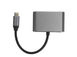 Hub De Estação De Conexão Type-c 5 Em 1 Com Hdmi, Vga, Usb3.0, Carregamento Pd E Áudio 3.5mm Para Laptop