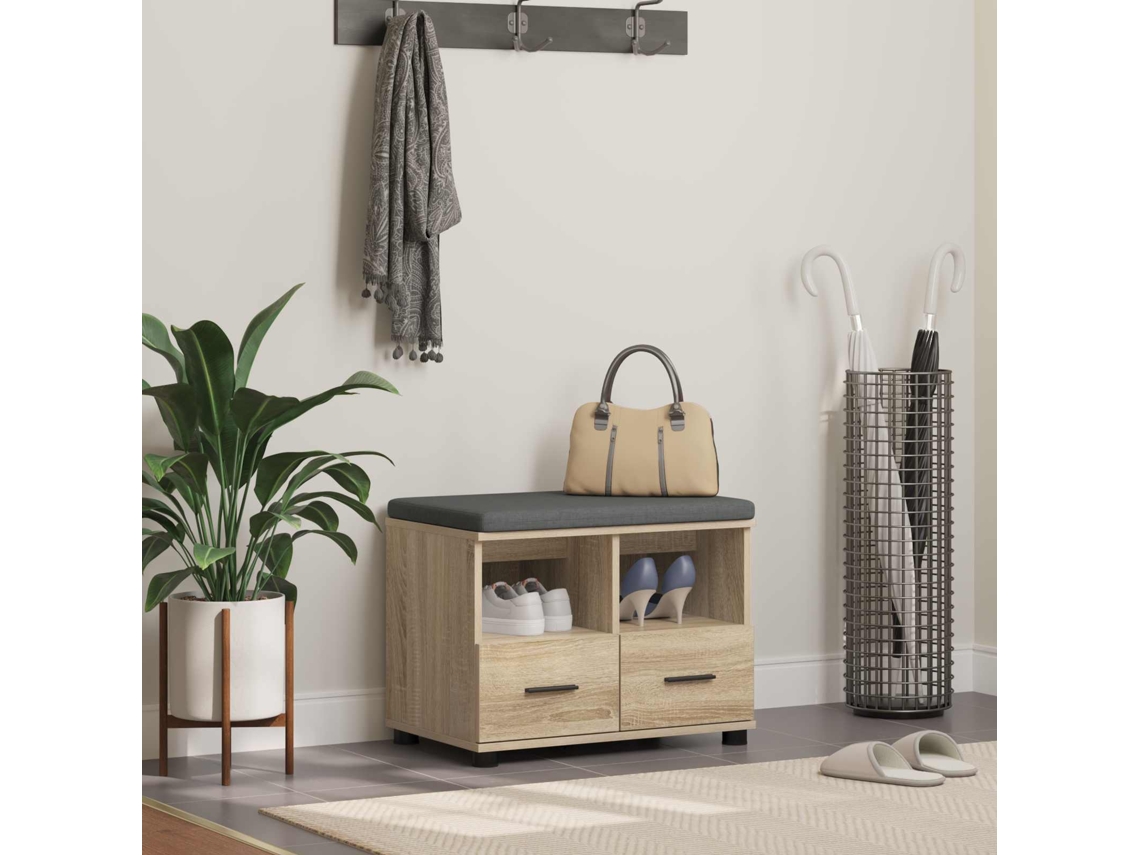 Vidaxl Banco De Hall Carvalho Sonoma 60 X 38 X 46 Cm