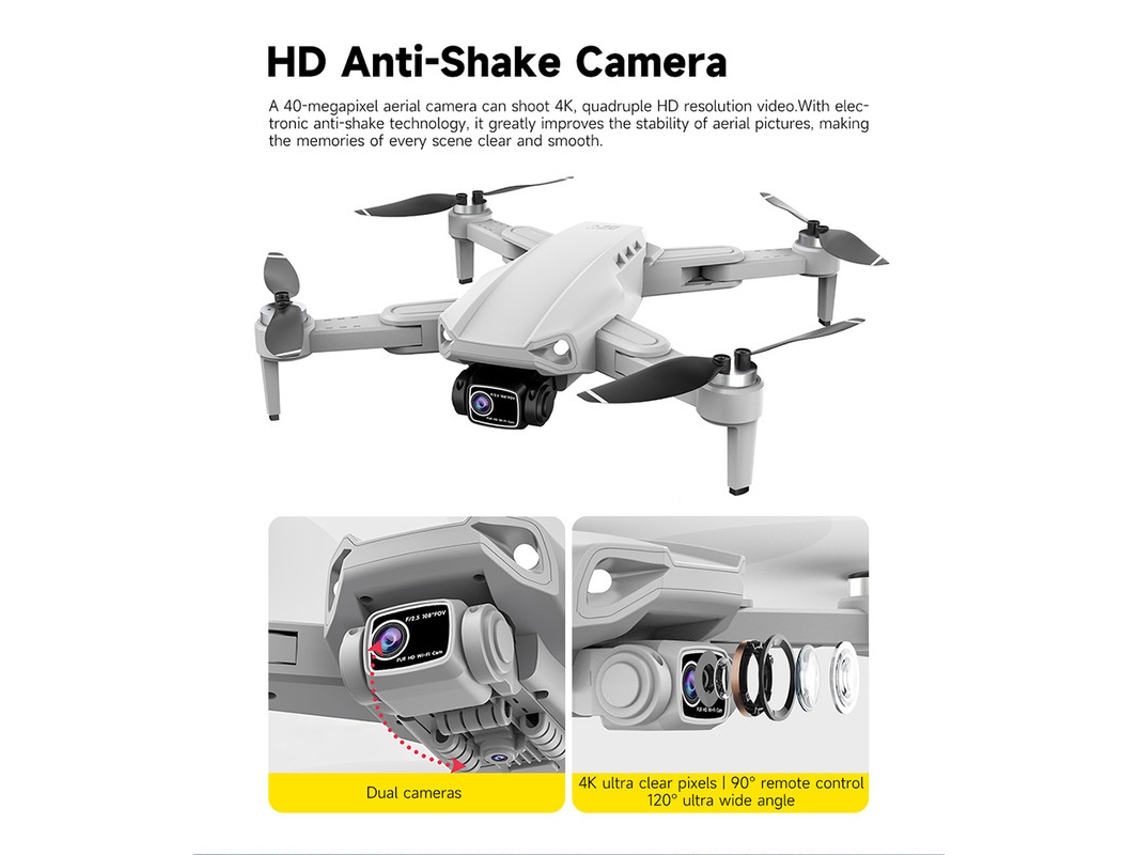 L900Pro Drone4K Duração Da Bateria25 Min Cinza
