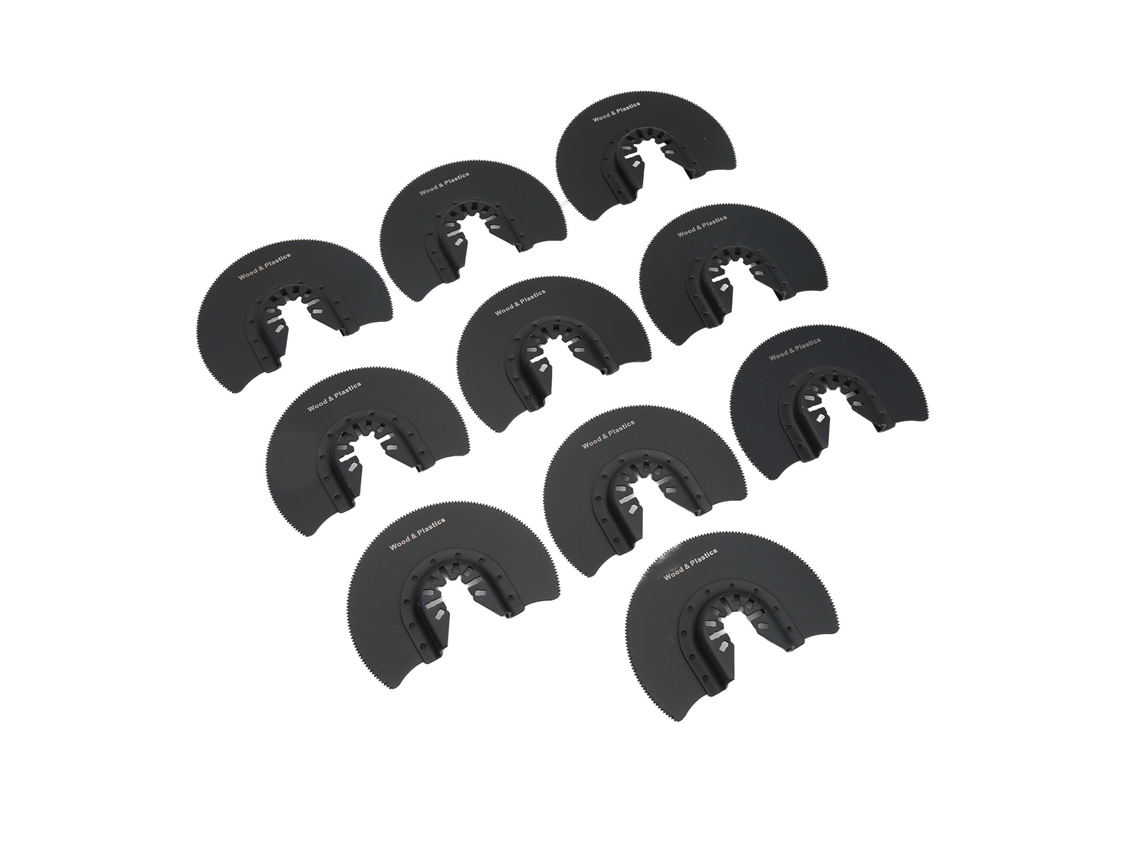 Lâminas serrilhadas semicirculares de 88 mm, aço carbono de alta resistência (pacote com 10)