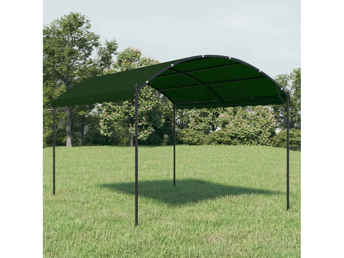 Vidaxl Gazebo 4 X 3 X 2,6 M Verde Poliéster E Aço
