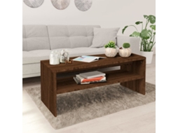 Vidaxl Mesa De Centro 100x40x40 Cm Derivados Madeira Carvalho Castanho