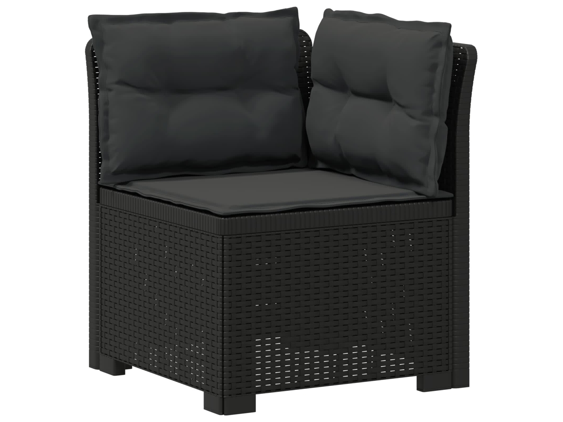 Maison Exclusive - Sofá De Jardim 1 Lugar Com Almofadas Look Rattan Pp Antracite