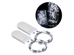 Luz Led, 2 Unidades, Branco Frio, Alimentação Por Bateria, Para Utilização Em Ambientes Interiores Ou Exteriores