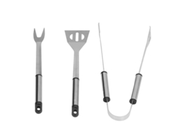 Kit De Churrasco Aço Inoxidável 3 Peças Resistente