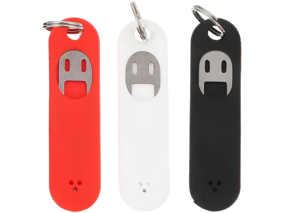 Kit De 3 Peças Para Remoção De Chips De Celular Com Chaveiro De Silicone E Aço