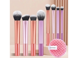 Este Conjunto De 8 Pincéis De Maquiagem Possui Cerdas Sintéticas Macias E Inclui Um Pincel Para Base, Um Pincel Para Blush E Um Pincel Para Sombra.