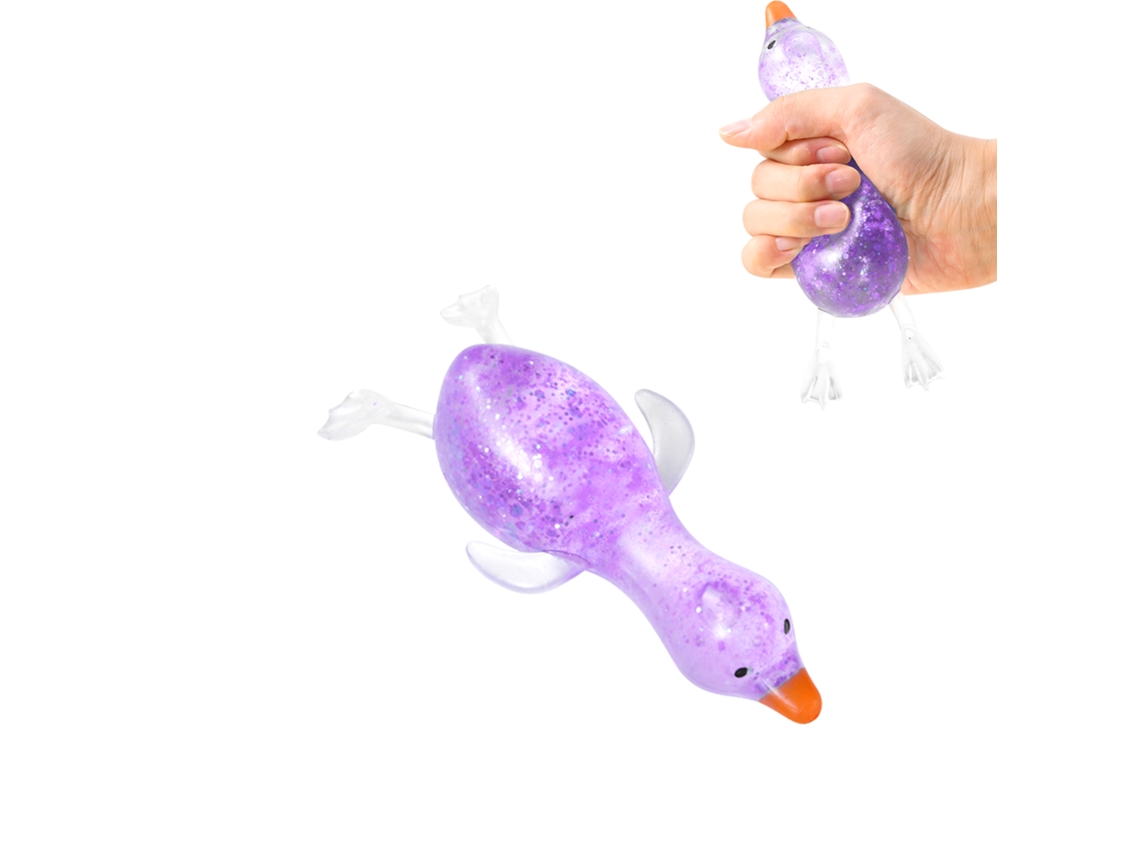 Brinquedo Squeeze Pato Roxo Infantil