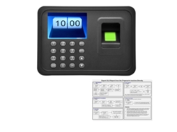 Máquina De Ponto De Impressão Digital Eletrônica (com Tela Lcd De 2,4 Polegadas, Registro De Ponto Sem Software)