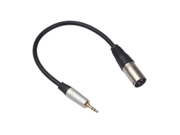 Cabo Lurelia XLR macho de 3 pinos e 3,5 mm, para microfones, mesas de mixagem, amplificadores e caixas de som ativas.
