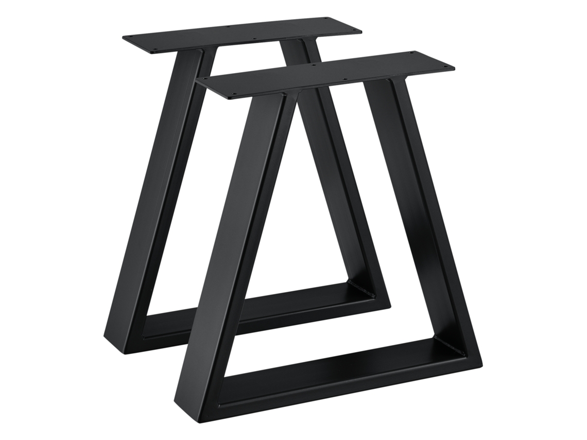 Set de 2x Patas de Banco Greiling acero  40 x 10 x 40 cm Negro [en.casa]