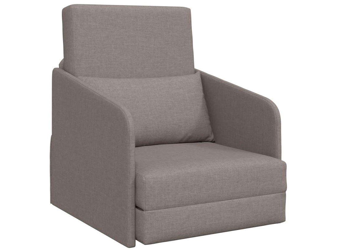 Sofá Cama HARLANV1 com tecido cinzento acastanhado 60cm