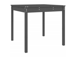 Mesa de Jardim Madeira de Pinho Maciça Cinzento MAISON EXCLUSIVE (82,5x82,5x76 cm)