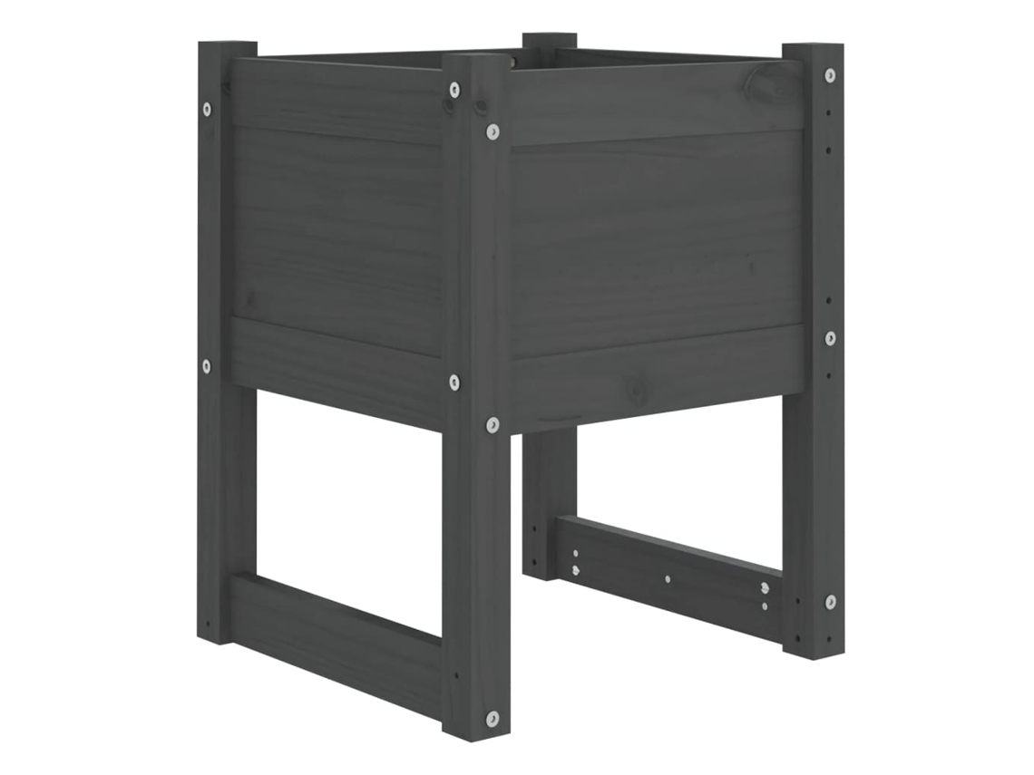 Planter, Planters Vidaxl Cinzeto Madeira De Pinho (40 X 40 X 52.5 Cm)