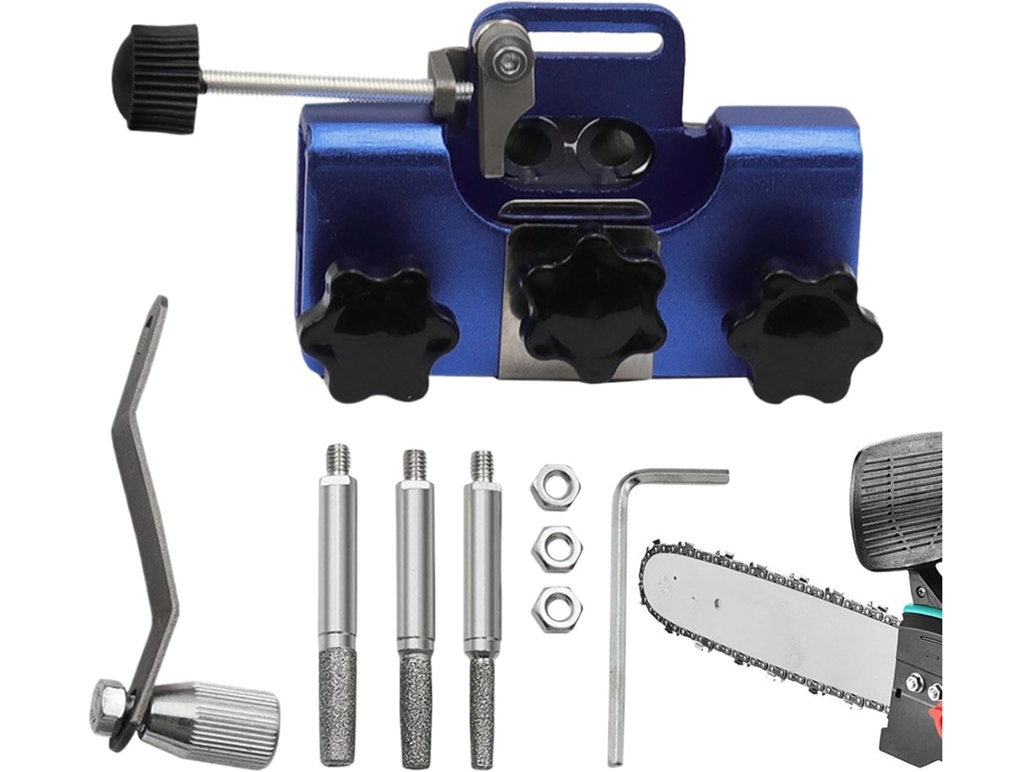 Afiar Motosserra,afiar Rápida com Manivela Kit de Gabaritos para Dispositivo de Afiar Motosserra Manual, para Uso CHABERLU