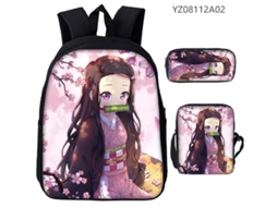 KOHREE Conjunto de Três Peças de Mochila Escolar de Personagens de Anime