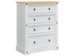 Baús de Armazenamento com Gaveta Corona Branco 92 X 48 X 114 Cm VIDAXL