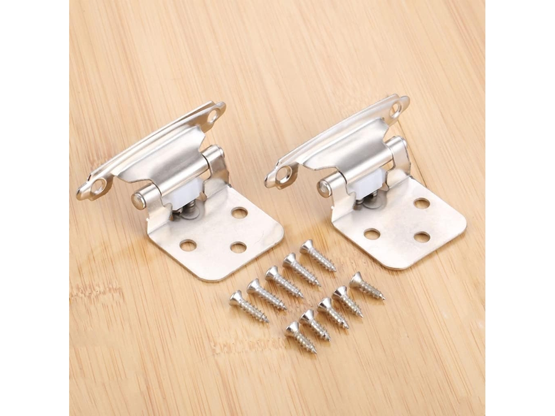 Dobradiça 2 Peças Em Aço Sobreposto Para Armário, Dobradiça De Fechamento Automático Para Porta Armário Cozinha
