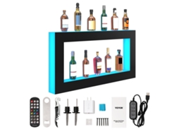 Expositor para Garrafas de Licor VEVOR com Luz Led 1210 X 600 X 114 5 ​​Mm