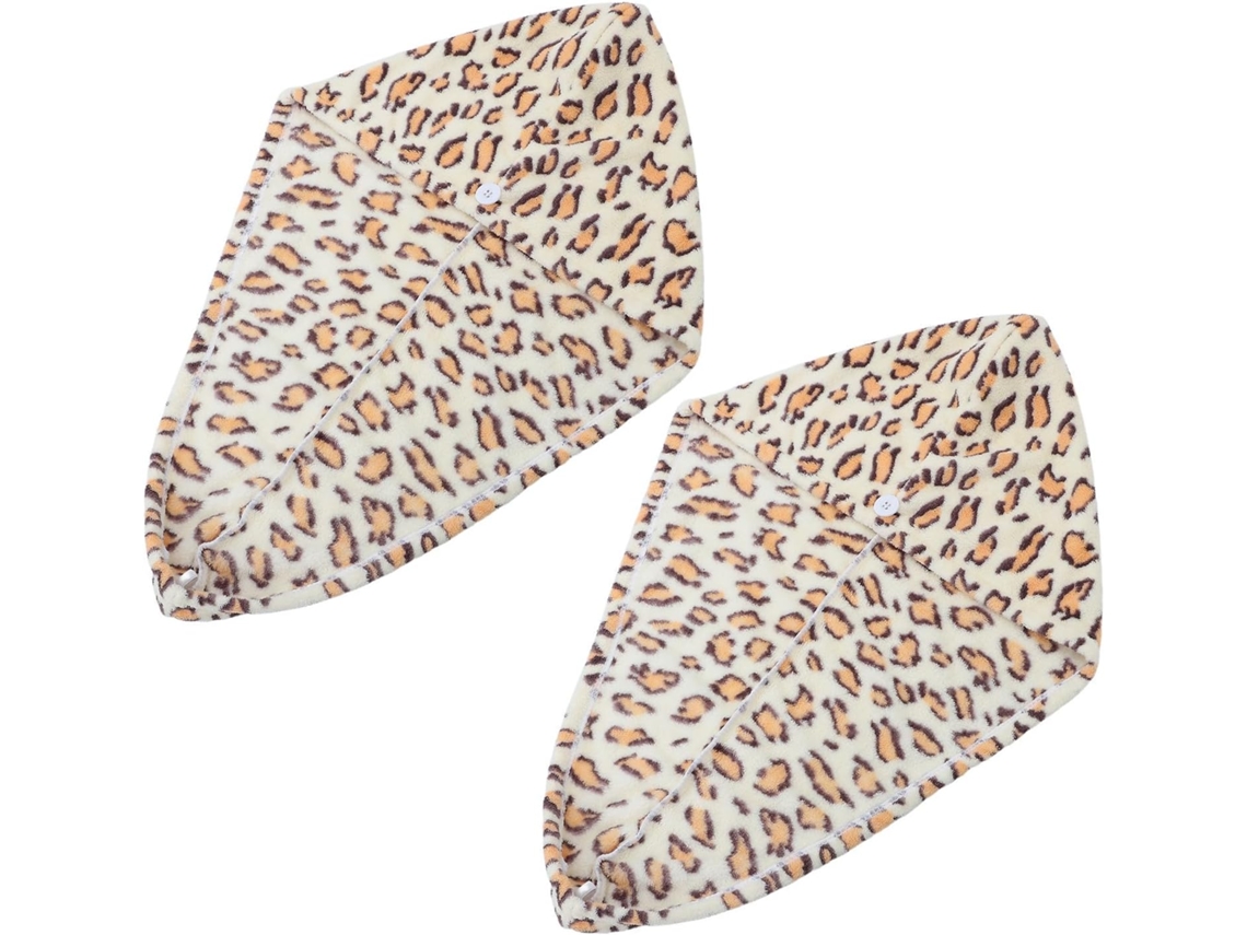 Secador de cabelo de microfibra absorvente e confortável com estampa de tucanos, conjunto de 2 unidades.