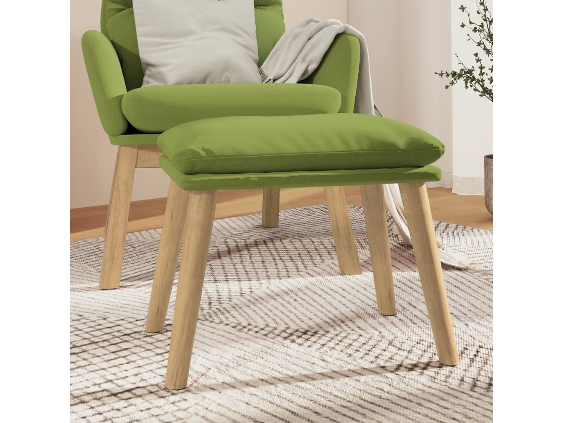 Vidaxl Apoio De Pés 45x29,5x35 Cm Veludo Verde-claro