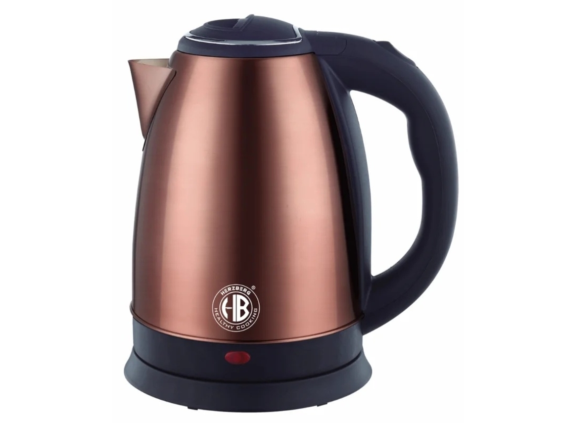 Lurelia Chaleira Elétrica Chaleira Herzberg Hg 5011cop 1,8l 1500w De Cobre E Aço Inoxidável