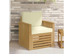 Vidaxl Conjunto De Sofás Para Exterior Poliéster Branco