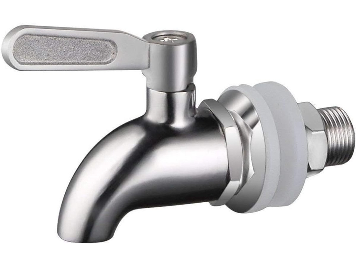 Torneira Dispensadora De Bebidas De 16 Mm, Aço Inoxidável, Para Barris, Vinho, Cerveja, Suco, Fabricação Caseira, Prata