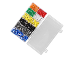 Kit De 1000 Conectores De Fio De Latão Pp Para Crimpagem - Cz0100939