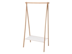 Cabideiro De Bambu, Marrom Claro, 86x57x155cm, Para Quarto. Merkloos