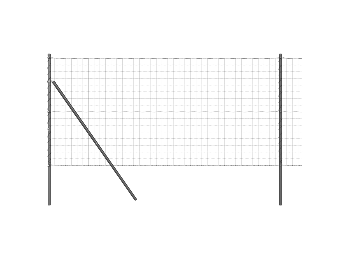 Conjunto 1 Cerca Externa Vidaxl Cinzento Aço (10 X 1 M)