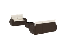 Garden Sofa Set, Garden Sofa Sets Vidaxl Marrom Rattan / Vime (n/a)