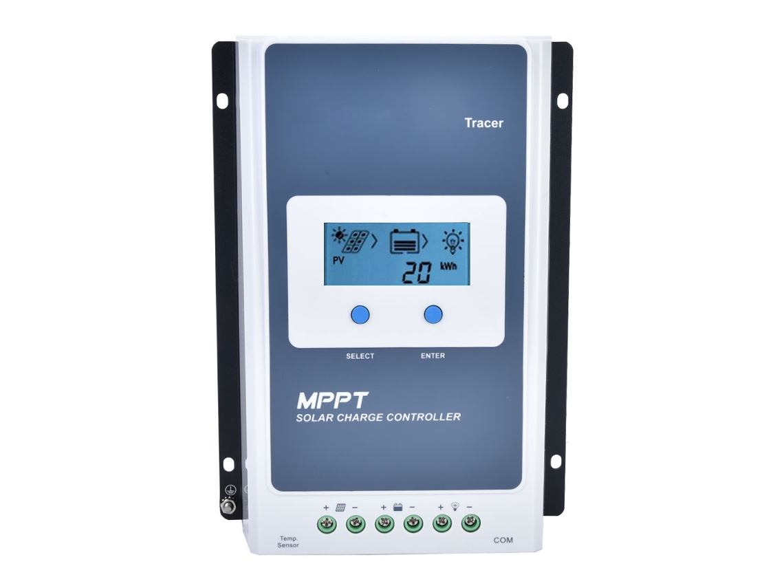 Laxiscreed Controlador De Carga Solar Mppt 30a 12v/24v Com Ecrã Lcd Para Painéis Solares