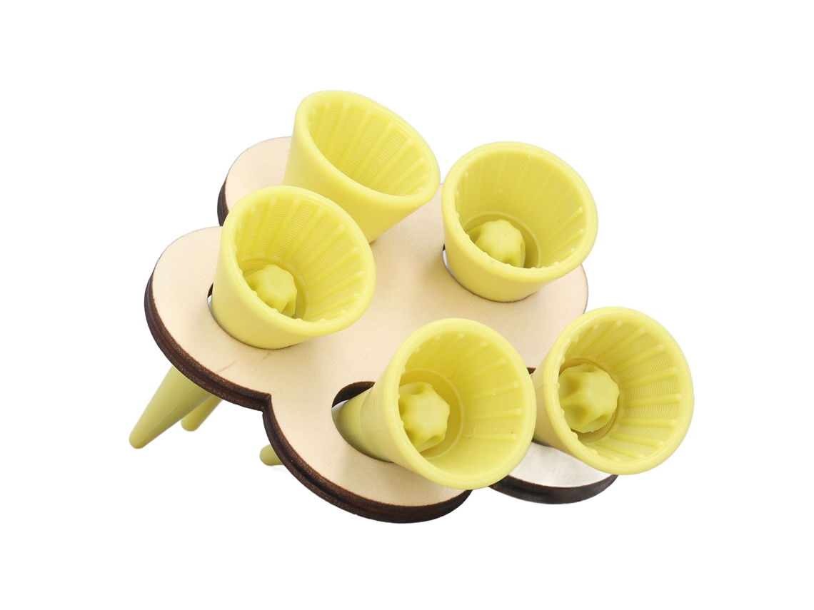 Laxiscreed Copo Abeja Com Suporte De Madeira Para 5 Copos, Design Elegante E Funcional