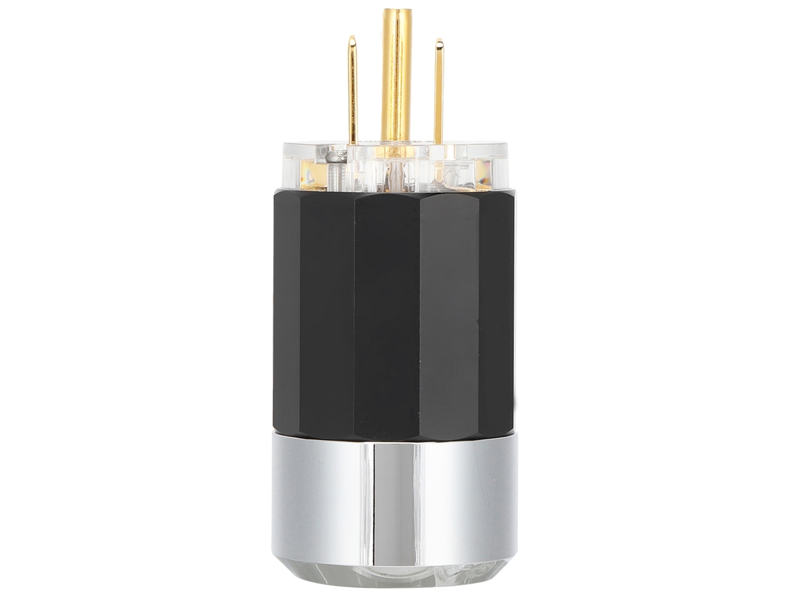 Conector De Energia Hifi (cobre Puro, Platina Ouro 24k)