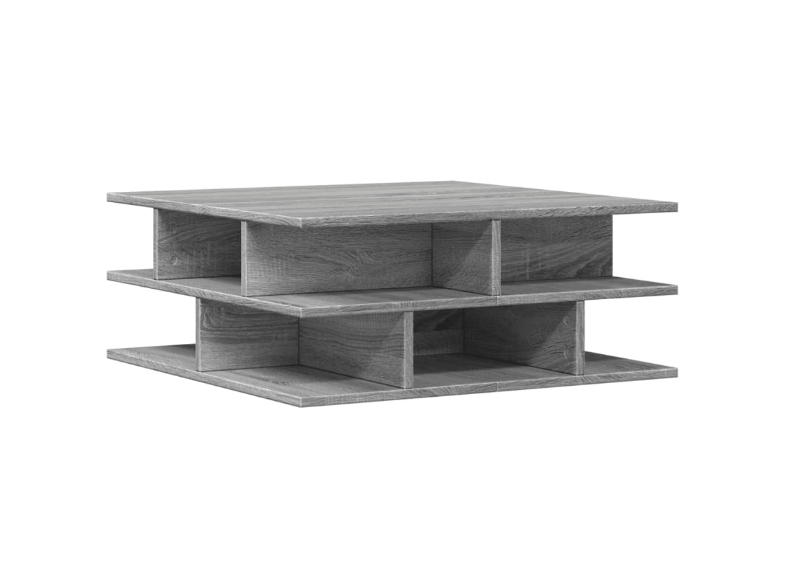 Mesa de Centro Derivados de Madeira Cinzento Sonoma MAISON EXCLUSIVE (70x70x29 cm)