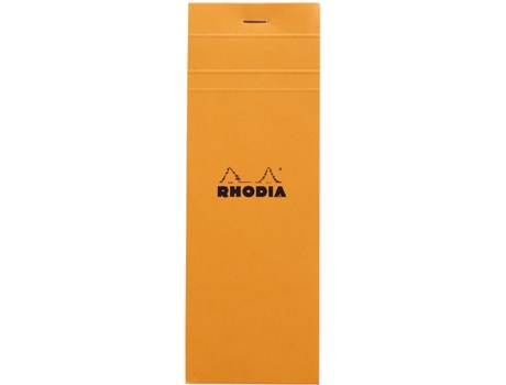 Bloco de Notas RHODIA Não. 8 74 X 210 Mm Xadrez Laranja