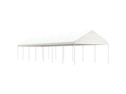 Gazebo com telhado VIDAXL Branco Polietileno (15,61x4,08x3,22 m)