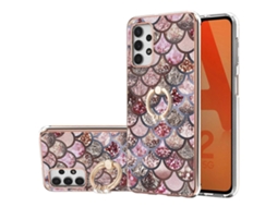 Capa Para Samsung Galaxy A53 5g Em Tpu Com Revestimento Eletroplástico E Anel.