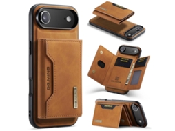 Capa De Couro Para Iphone 17 Air Com Porta-cartões Triplo Da Dg.ming