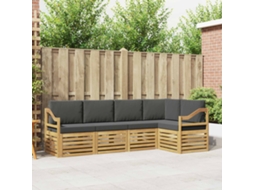 Vidaxl Conjunto De Sofás Para Exterior 5 Pcs Branco E Antracite