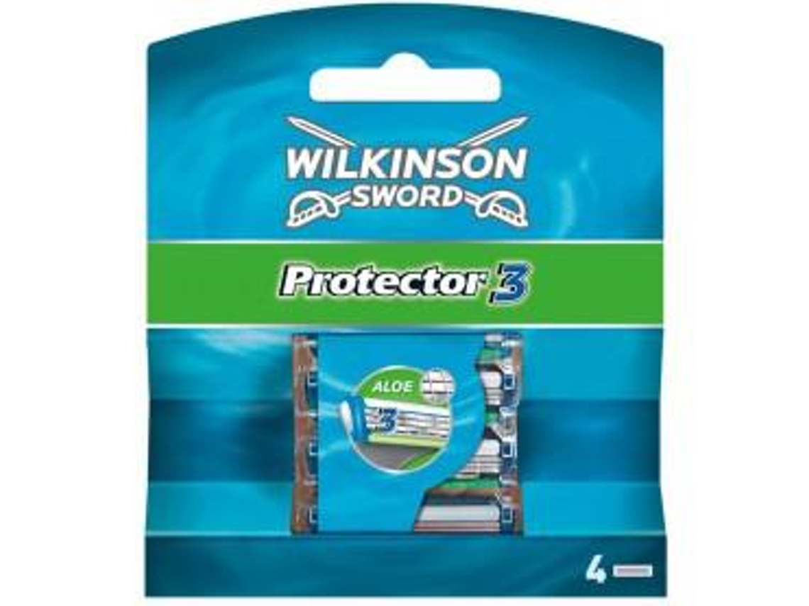 Wilkinson Sword Protector 3 Lâmina de Barbear 4 Unidades Homens