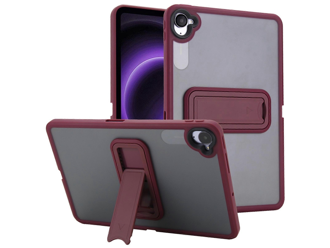 Capa Tkdaddy para Xiaomi Redmi K Pad com suporte TPU e proteção de tela sensível ao toque de PC, vinho tinto Hengrongshen
