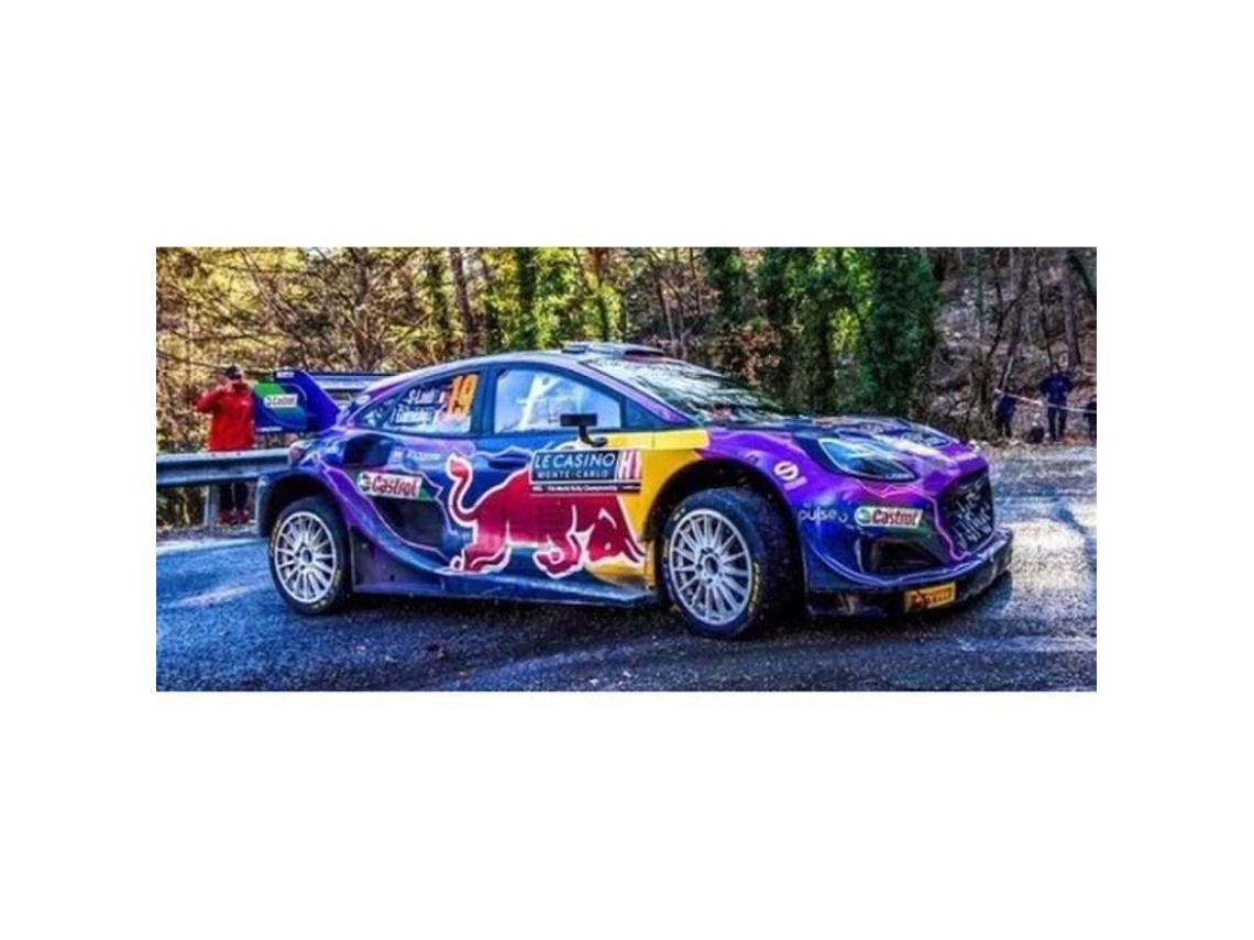 Carro em Miniatura Colecionável Solido 1/18 Ford Puma Rally1 Winner Monte Carlo 2022 Roxo / Azul / Amarelo / Vermelho 1809502