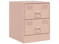 Bedside Cabinet, Bedside Cabinets Vidaxl Cor-de-rosa Aço (n/a)